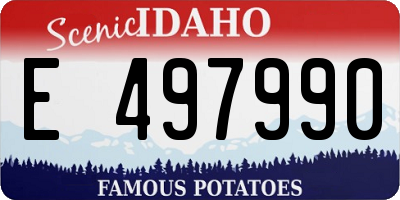 ID license plate E497990
