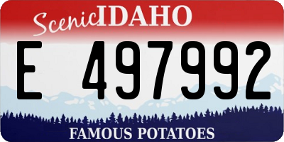 ID license plate E497992