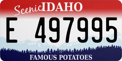 ID license plate E497995