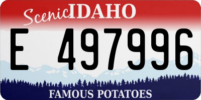 ID license plate E497996