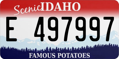 ID license plate E497997