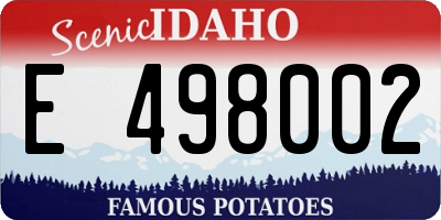 ID license plate E498002