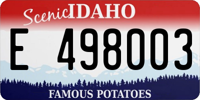 ID license plate E498003