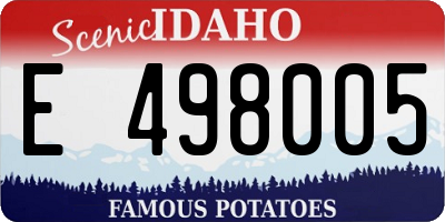 ID license plate E498005