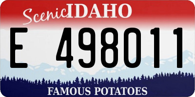 ID license plate E498011