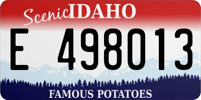 ID license plate E498013