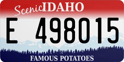 ID license plate E498015
