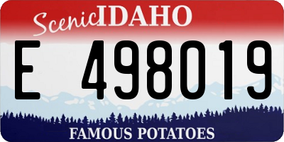 ID license plate E498019