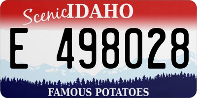 ID license plate E498028