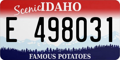 ID license plate E498031