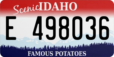 ID license plate E498036
