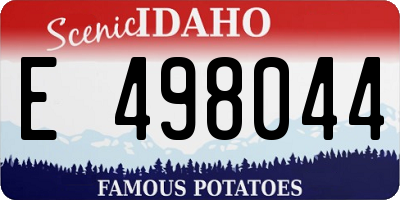 ID license plate E498044