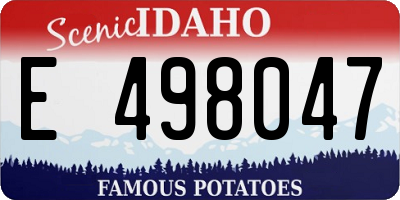 ID license plate E498047