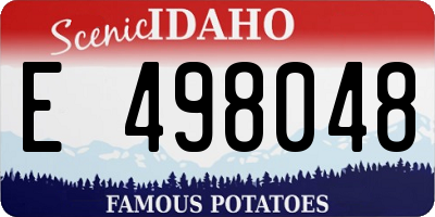 ID license plate E498048