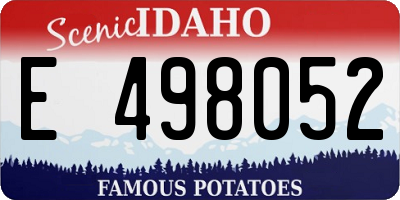 ID license plate E498052