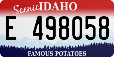 ID license plate E498058