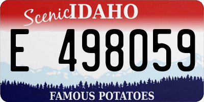 ID license plate E498059