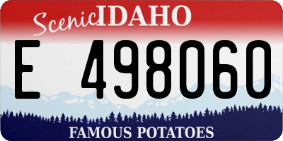 ID license plate E498060