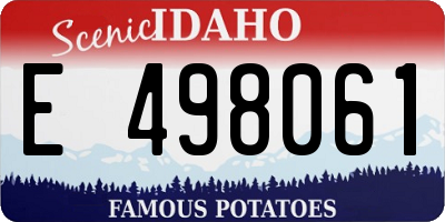 ID license plate E498061
