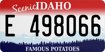 ID license plate E498066