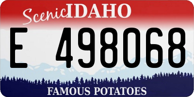 ID license plate E498068