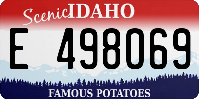 ID license plate E498069