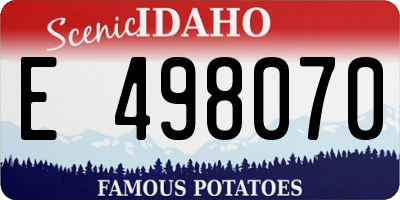 ID license plate E498070