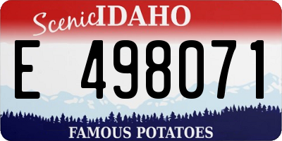 ID license plate E498071