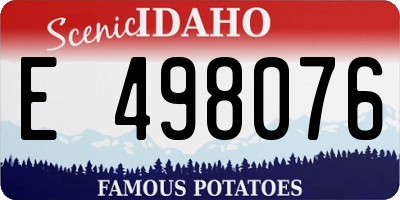 ID license plate E498076