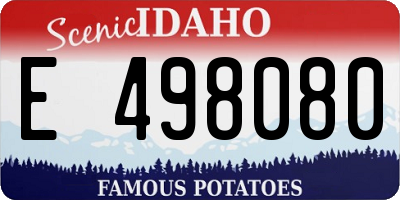 ID license plate E498080