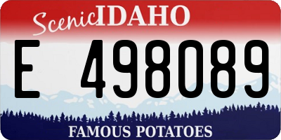 ID license plate E498089