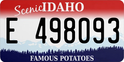 ID license plate E498093