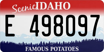 ID license plate E498097