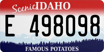 ID license plate E498098