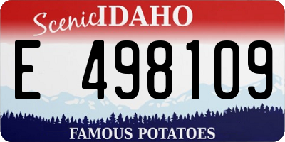 ID license plate E498109