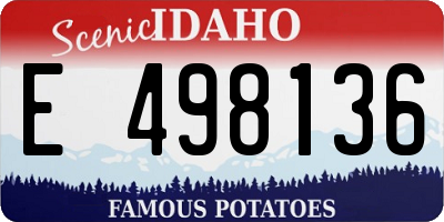 ID license plate E498136