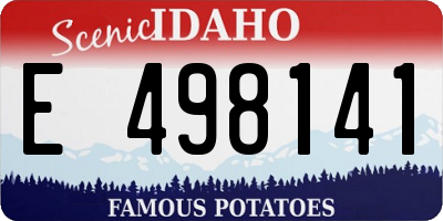 ID license plate E498141