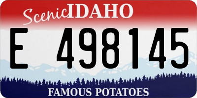 ID license plate E498145