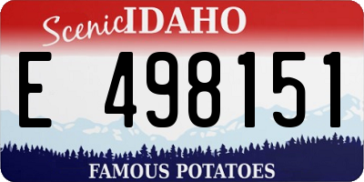 ID license plate E498151