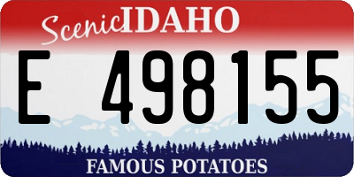 ID license plate E498155