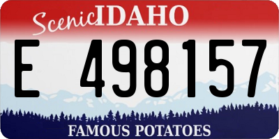 ID license plate E498157