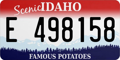 ID license plate E498158