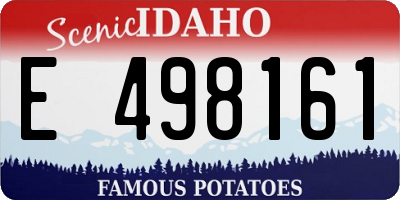 ID license plate E498161