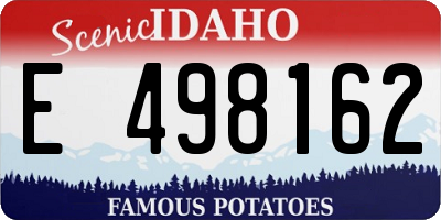ID license plate E498162