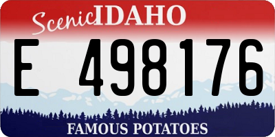 ID license plate E498176