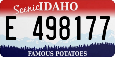 ID license plate E498177