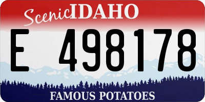 ID license plate E498178