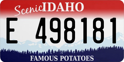 ID license plate E498181