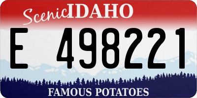 ID license plate E498221