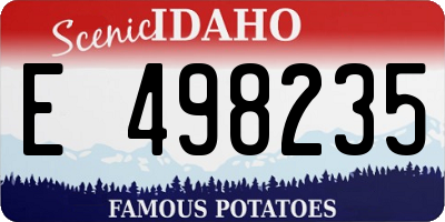 ID license plate E498235